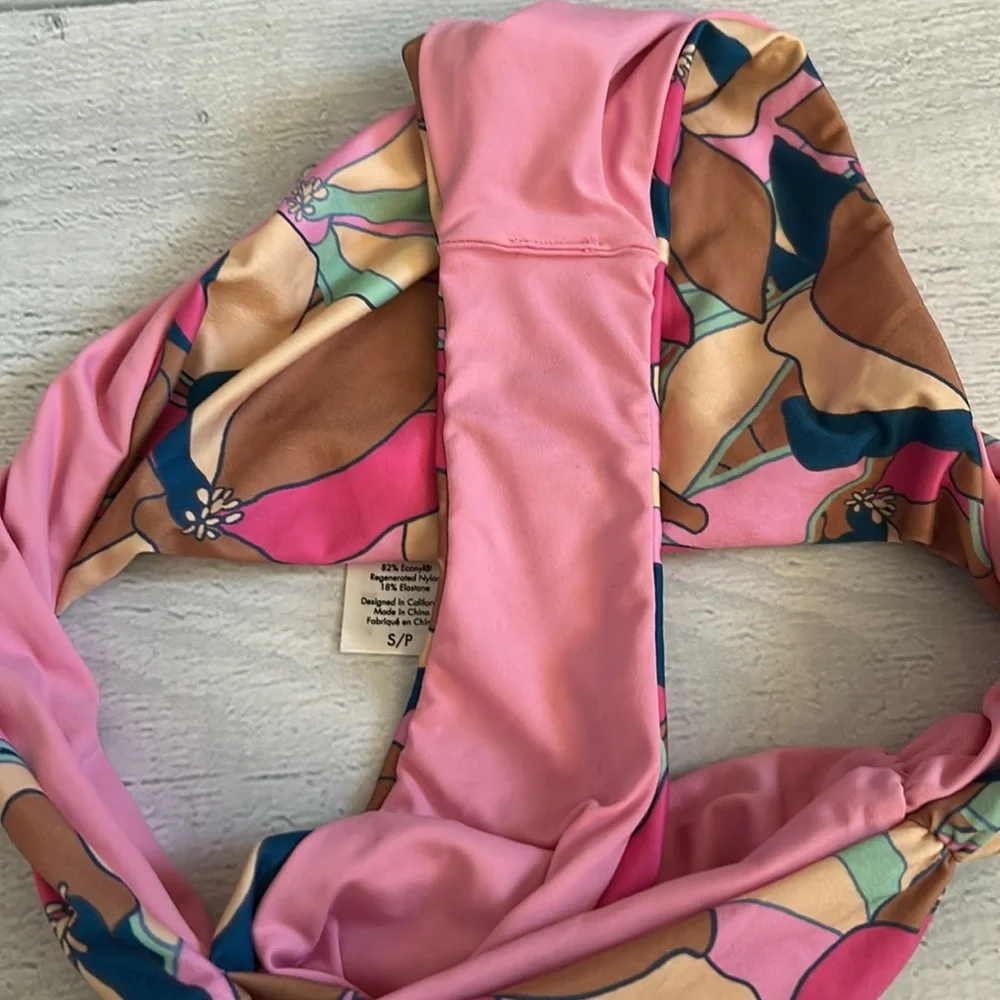 L*Space Bikini Set Joanna‎ Bikini Top Arlo Bottom Size Small Retro Pink Tan